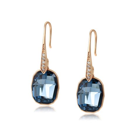Серьги с тёмно-синими кристаллами, украшения Swarovski, доставка по Беларуси