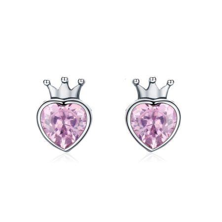 Сережки с фиолетовыми кристаллами