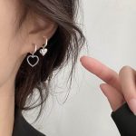 Сережки сердечки